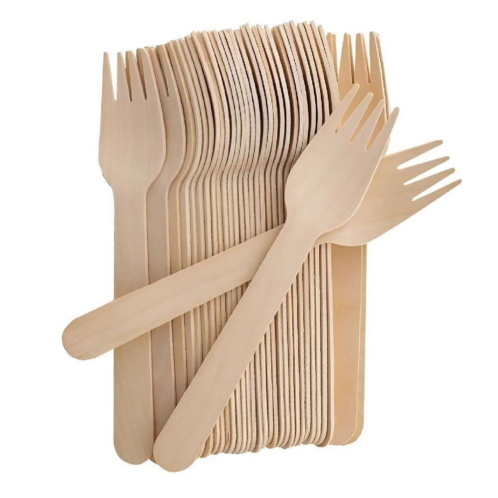Dĩa gỗ dùng 1 lần  20 cái 10.5cm 
