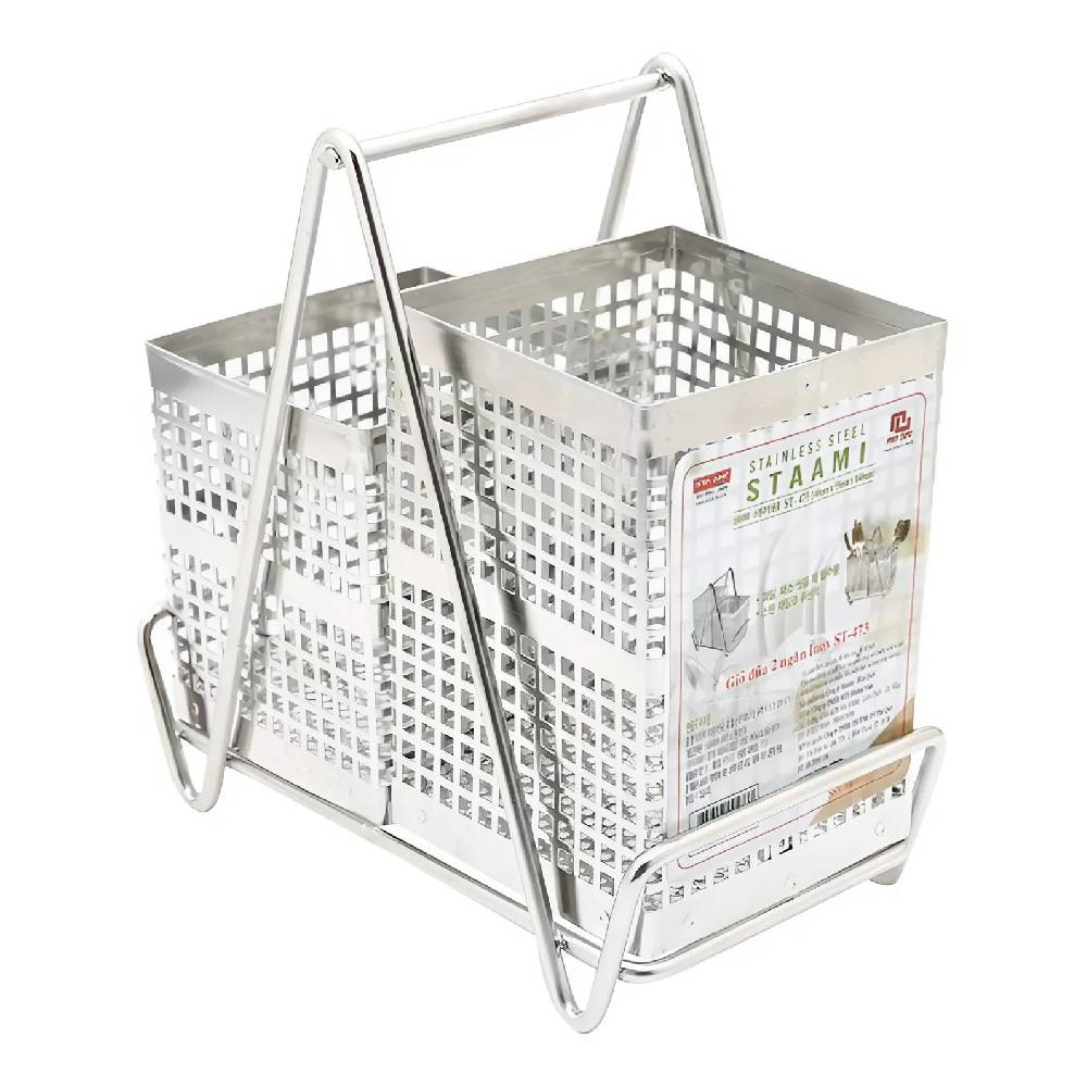Ống đũa  2 ngăn inox  ST473