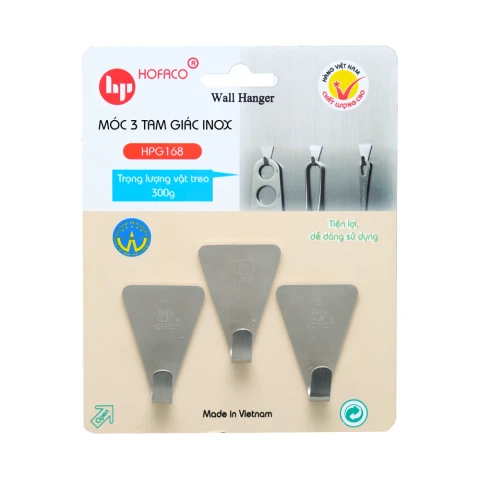 Móc dán tường 3 tam giác inox Hofaco G168 Hofaco   G168