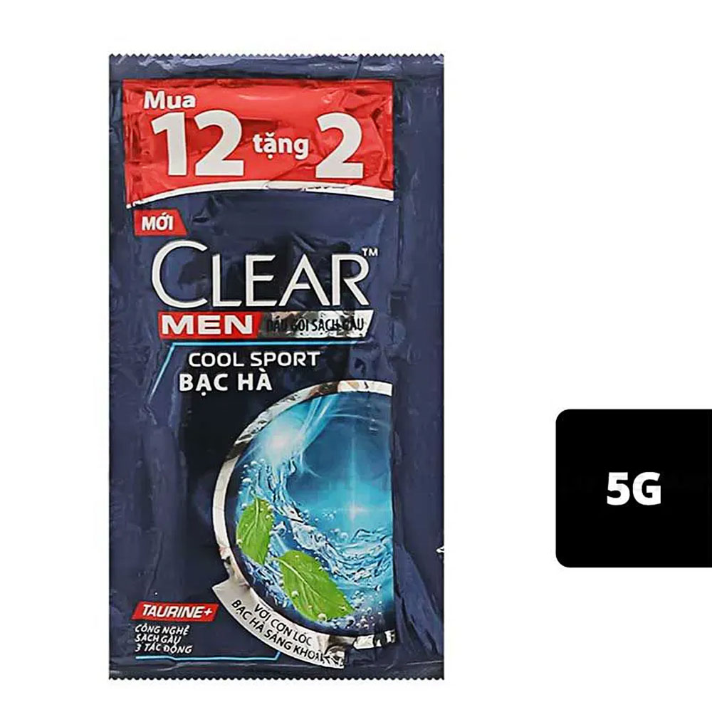 Dâu gội Clear men mát lạnh BH 5gx10/84 dây