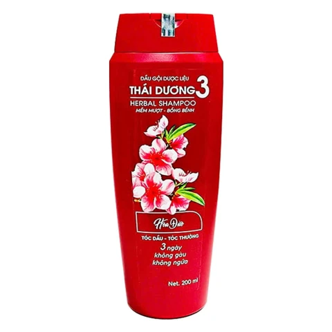 Dầu gội dược liệu Thái Dương 3  hoa đào  200ml