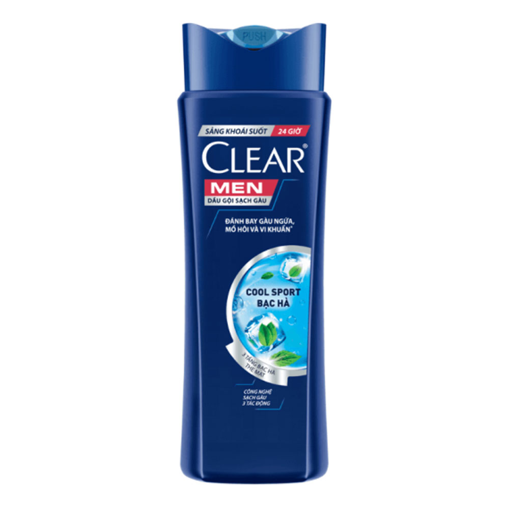 Dầu gội Clear Men mát lạnh bạc hà  170g