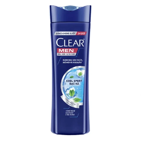 Clear Men DG mát lạnh bạc hà 340g/12 chai@