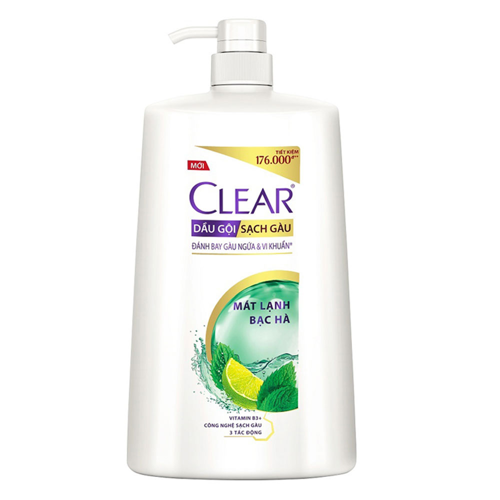 Dầu gội  Clear  mát lạnh bạc hà   1.4 Kg