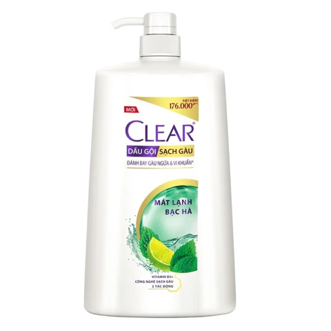 Dầu gội  Clear  mát lạnh bạc hà   1.4 Kg