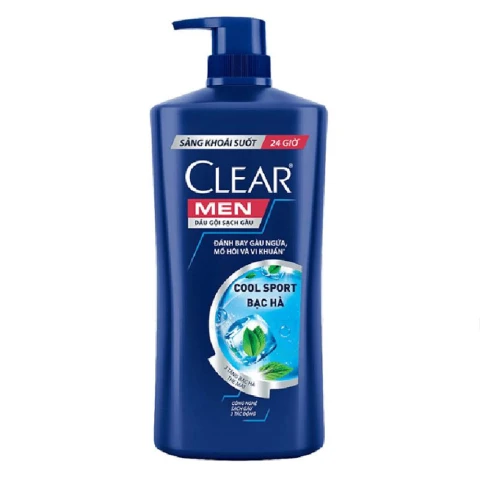 Dầu gội  Clear Men mát lạnh bạc hà  900g