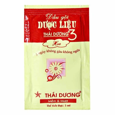 Dầu gội dược liệu Thái Dương 3 hoa dây  5mlx10