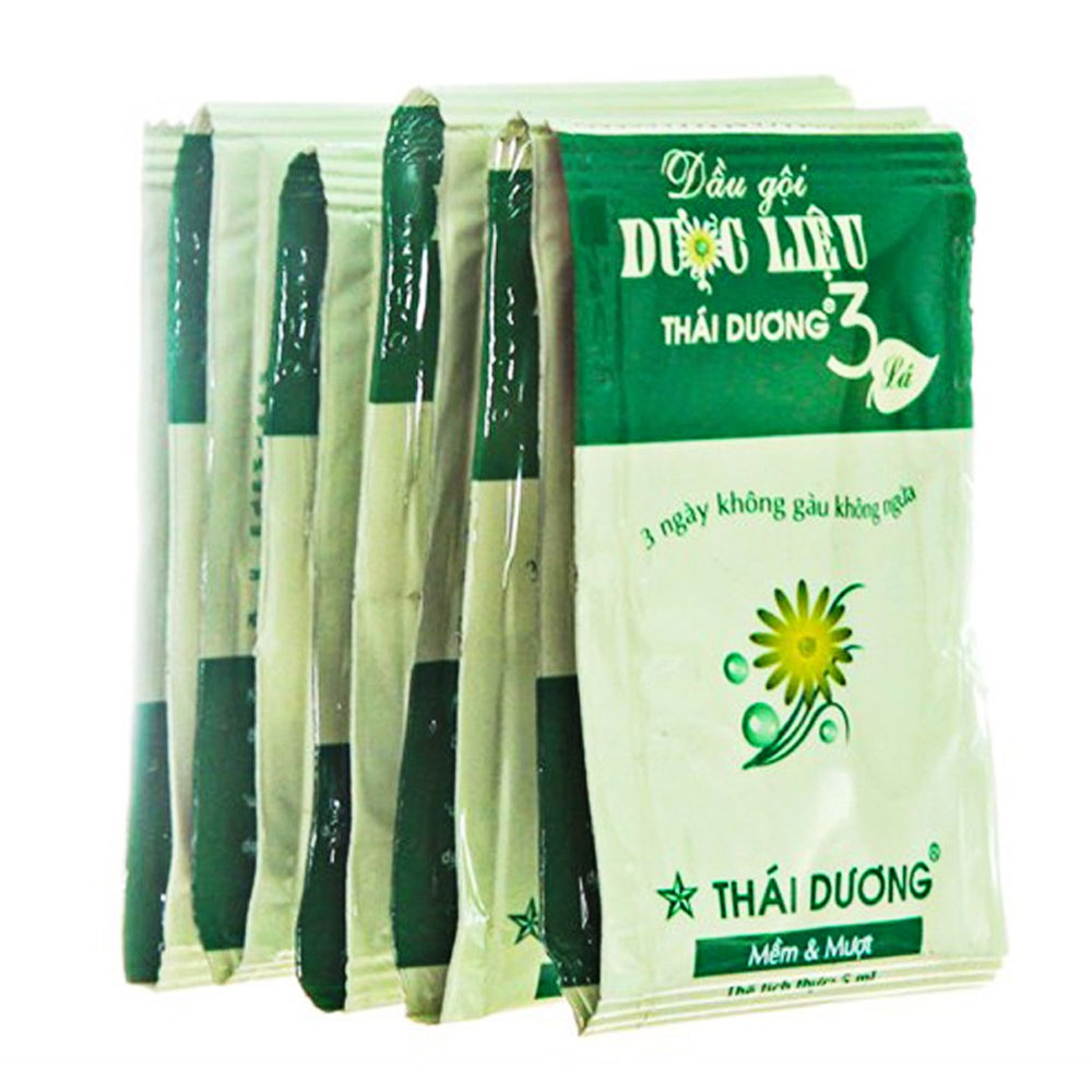 Dầu gội dược liệu Thái Dương 3 lá  5mlx10