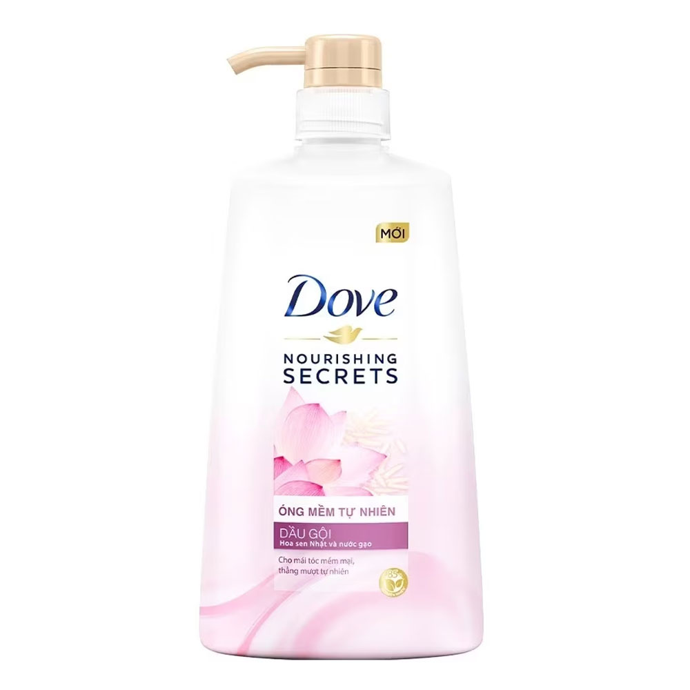 Dầu gội  Dove óng mềm tự nhiên chai  640g