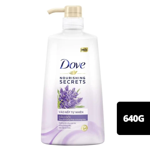 Dầu gội Dove Oải hương vào nếp sống động tự nhiên 640g/8