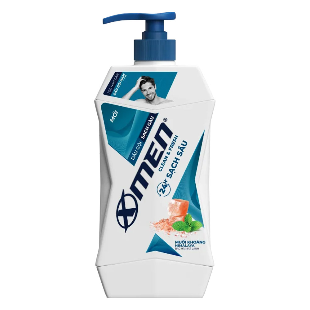 Dầu Gội Xmen Clean & Fresh 24h sạch gầu 610g/12