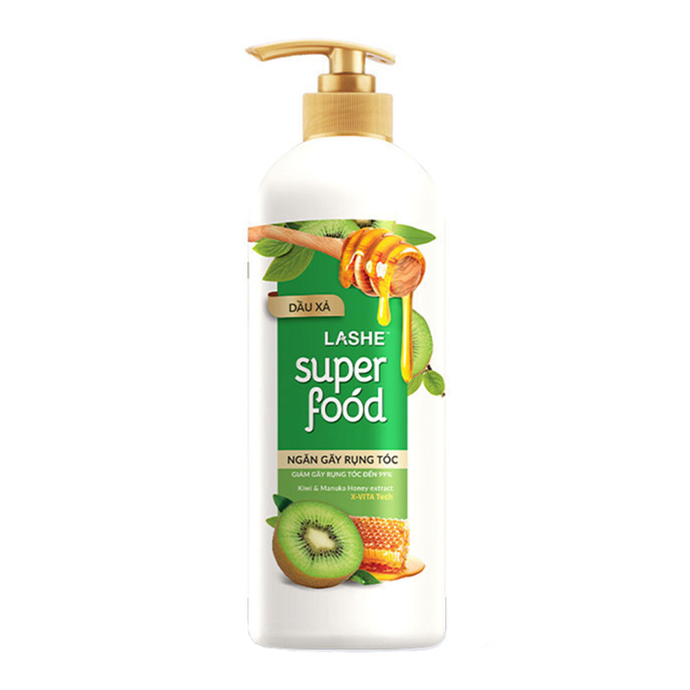 Dầu xả Lashe  Superfood phục hồi hư tổn chai   550g