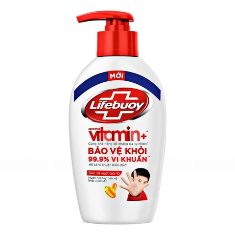Nước rửa tay Lifebuoy bạc bảo vệ chai  180g