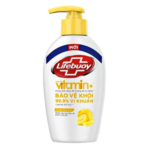 Nước rửa tay Lifebuoy Chanh khử mùi chai   450g
