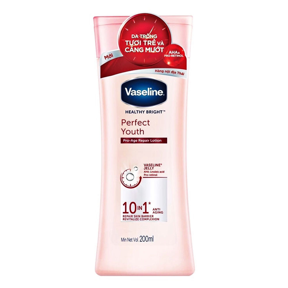 Sữa dưỡng thể Vaseline trắng da 10 lợi ích  200ml