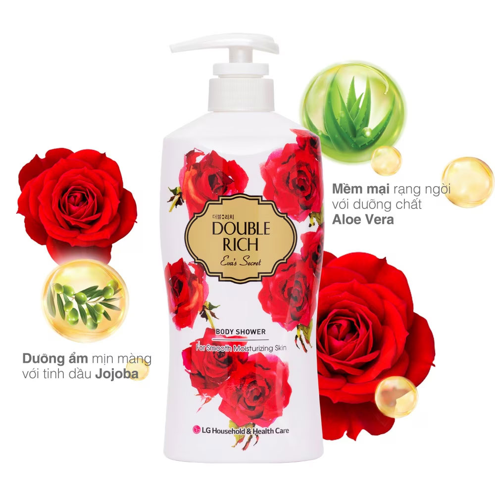 Sữa tắm Double rich  hoa hồng 800ml