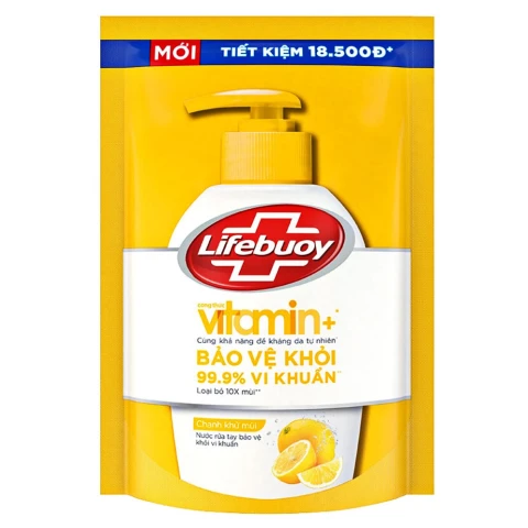 Nước rửa tay Lifebuoy  chanh khử mùi túi  400g