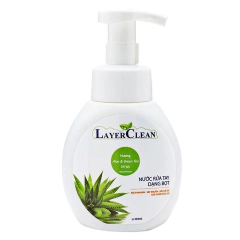 Nước rửa tay Layer Clean hương lô hội trà xanh 330ml