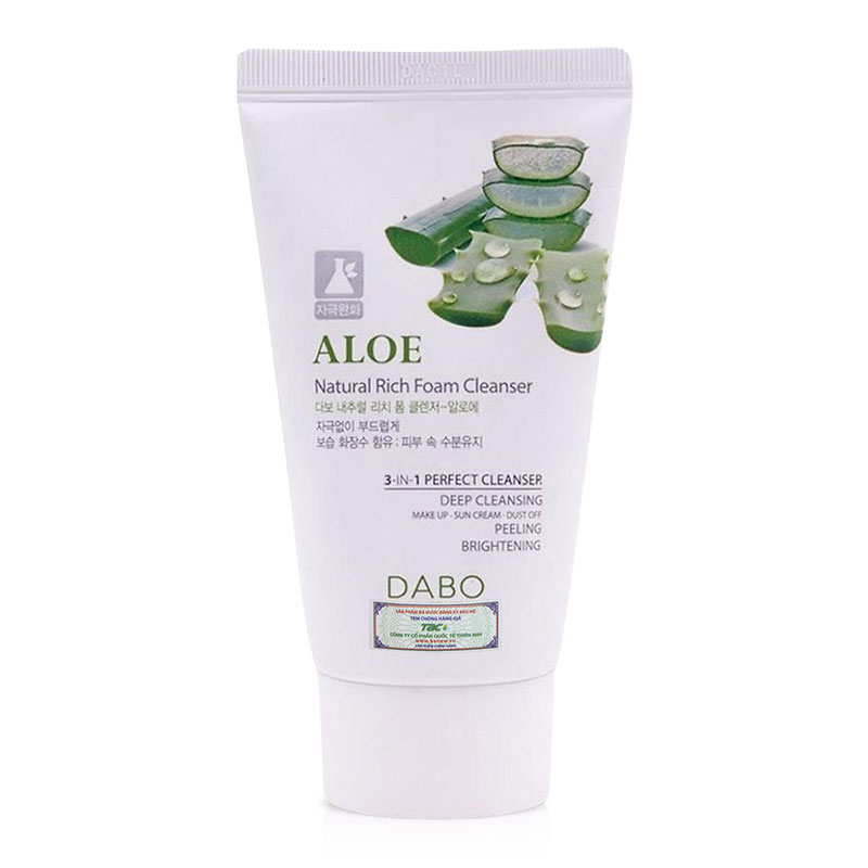 Sữa rửa mặt Dabo 3in1 lô hội  60ml