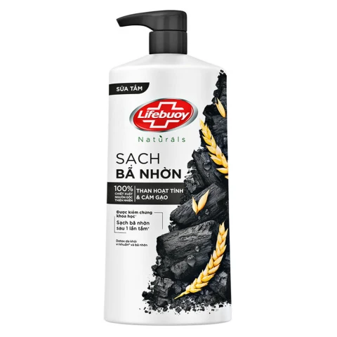 Sữa tắm Lifebuoy than hoạt tính cám gạo  800g