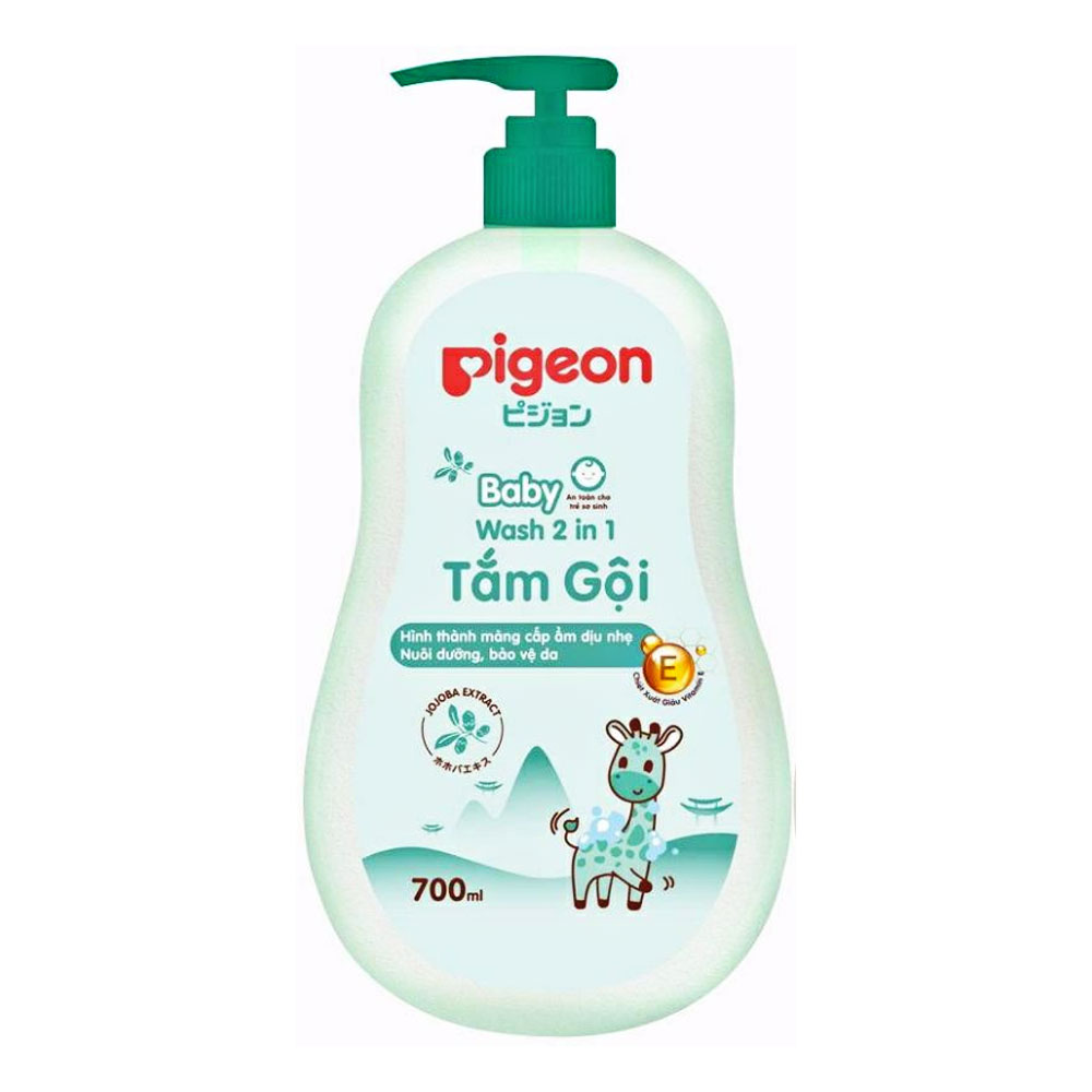 Sữa tắm gội trẻ em Pigeon  2 in 1 Jojoba 700ml