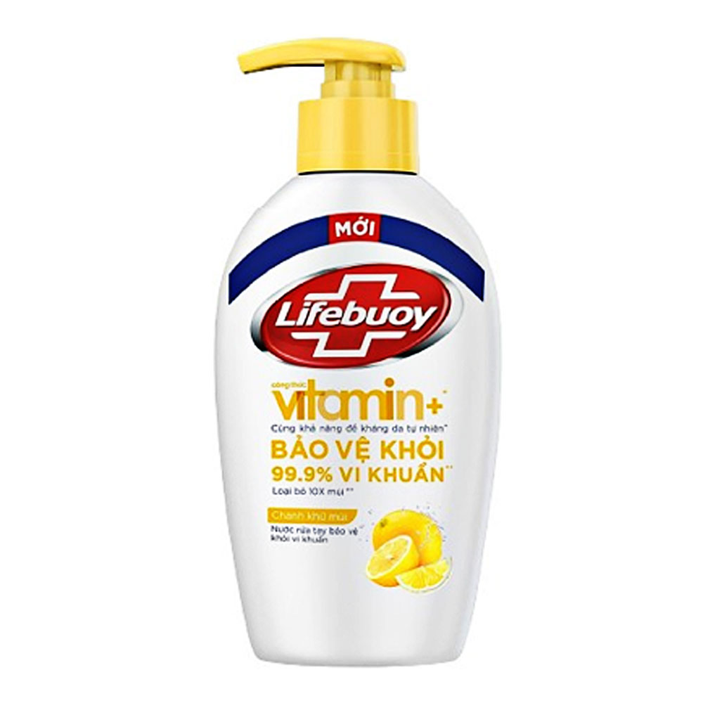Nước rửa tay Lifebuoy Chanh khử mùi  180g