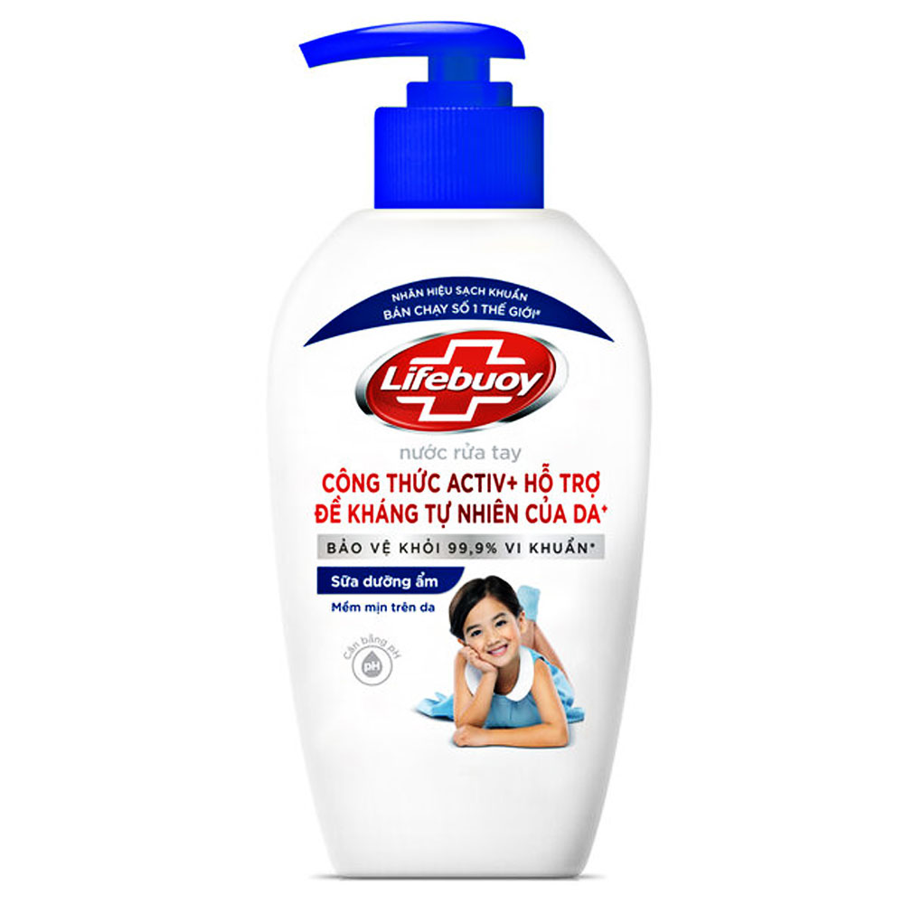 Nước rửa tay Lifebuoy sữa dưỡng ẩm chai  180g
