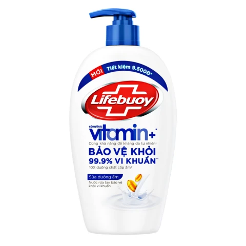 Nước rửa tay Lifebuoy sữa dưỡng ẩm chai  450g