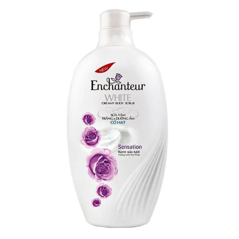 Sữa tắm Enchantuer  White có hạt hoa tím  650g
