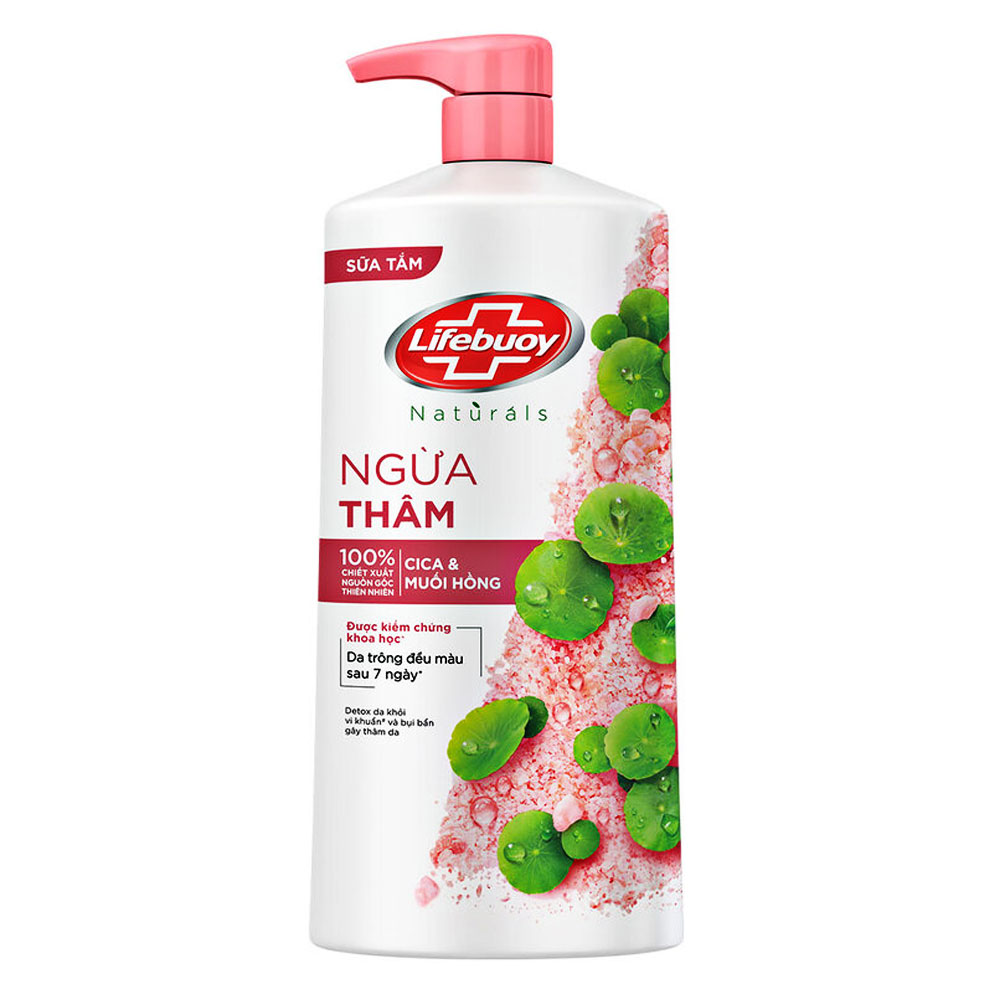 Sữa tắm Lifebuoy Cica và  muối hồng chai   800g