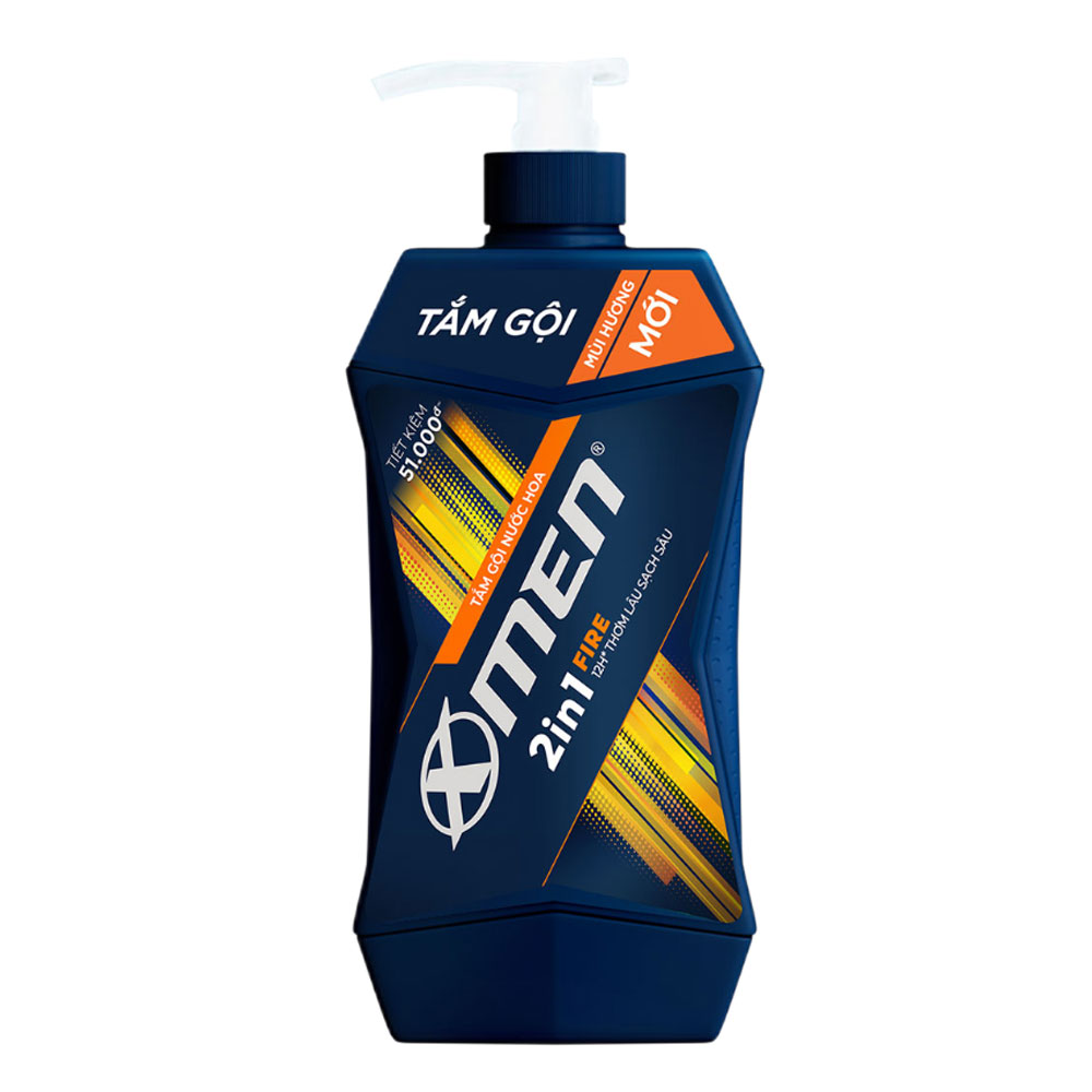 Tắm gội  Xmen 2 in 1 FIRE  650g