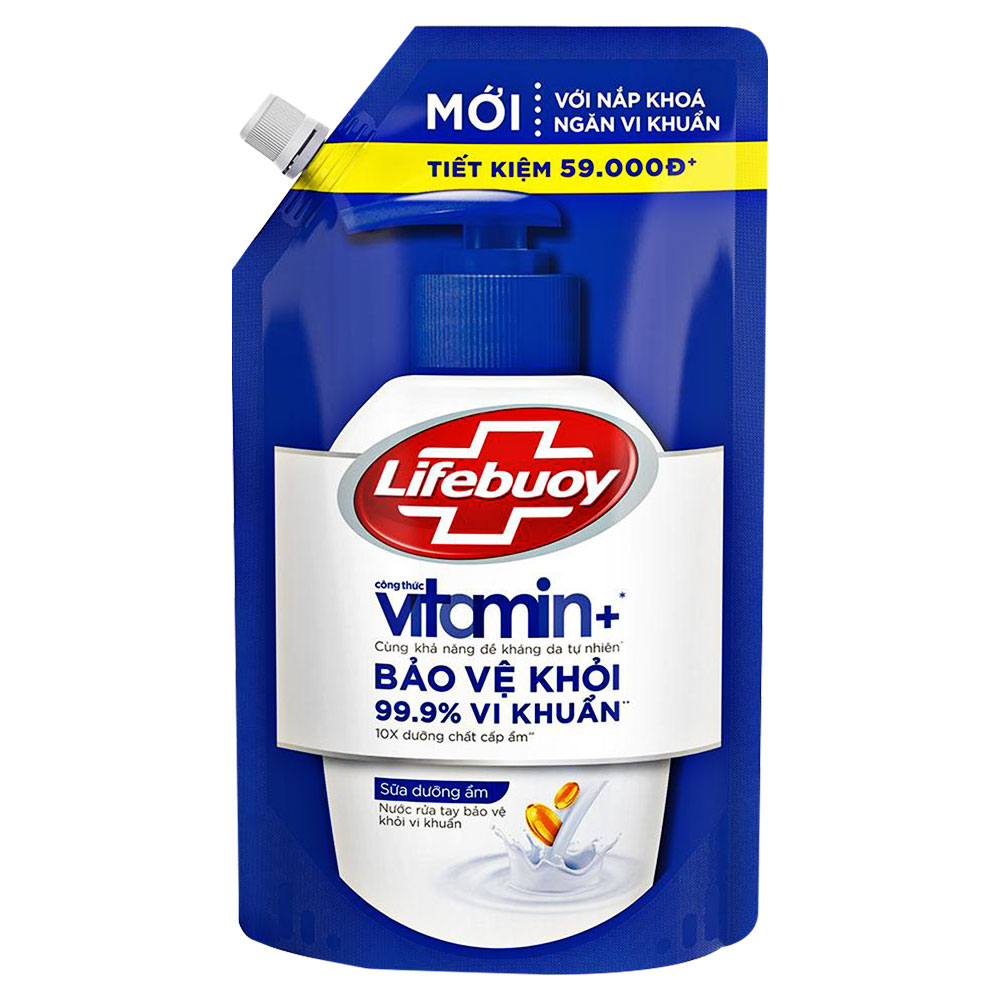Nước rửa tay Lifebuoy sữa dưỡng ẩm túi  1L