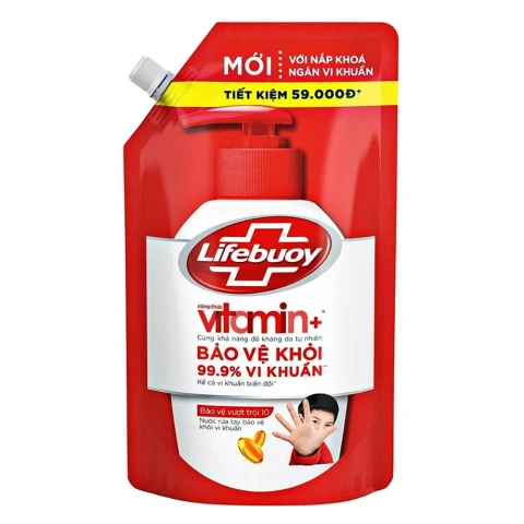 Nước rửa tay Lifebuoy chanh khử mùi túi 1L