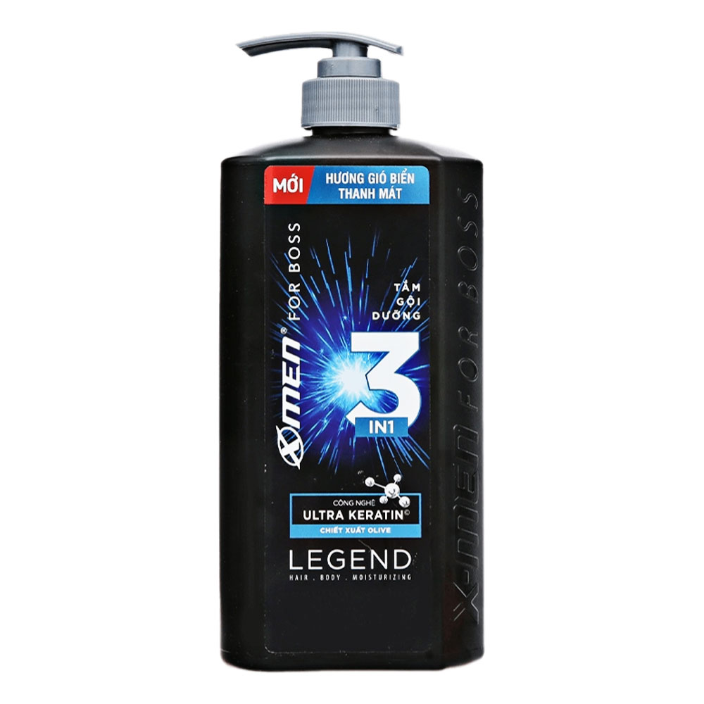 Tắm gội dưỡng Xmen For boss 3 in 1 H.gió biển thanh mát  650g
