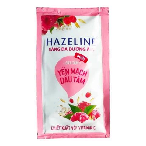 Sữa tắm Hazelin yến mạch dâu tằm 6g 6gx12