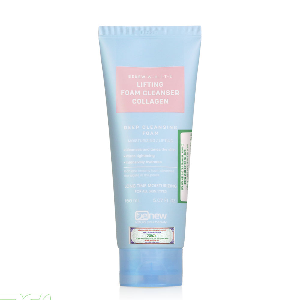 Sữa rửa mặt Benew White Lifting Foam Cleanser  Collagen 150ml