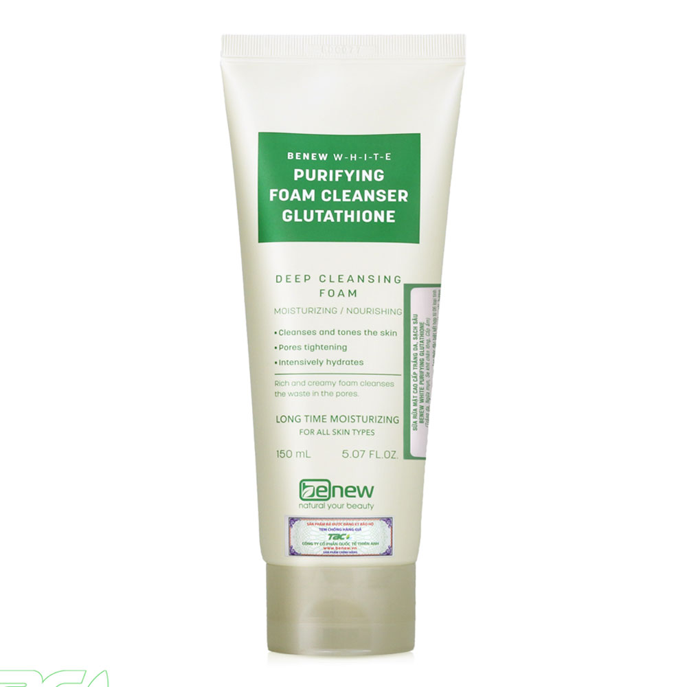 Sữa rửa mặt Benew  White Purifying Foam Cleanser Glutathione 150ml