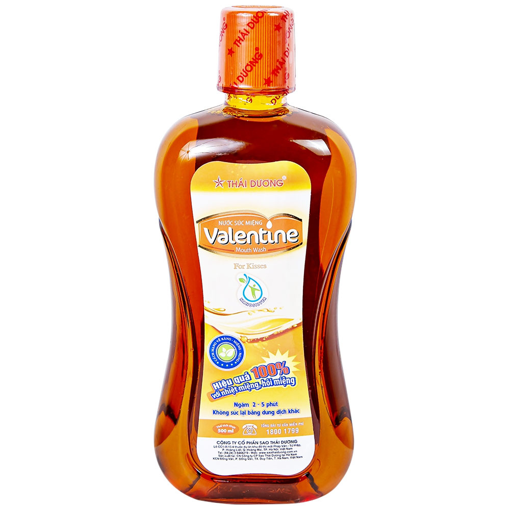 Nước súc miệng  Thái dương Valentine Nano Bạc 500ml