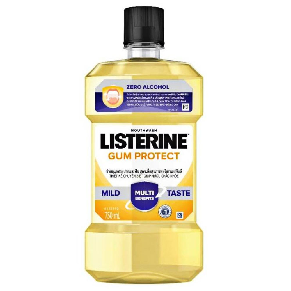 Nước súc miệng  Listerine  Gum Care vị gừng thảo mộc 750ml