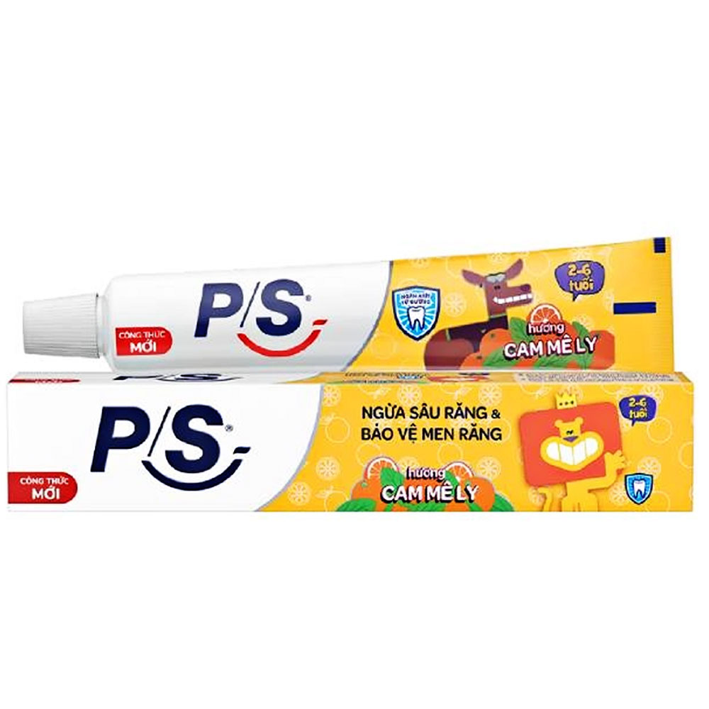 Kem đánh răng PS trẻ em 2-6T cam 90g