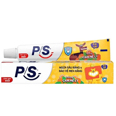 Kem đánh răng PS trẻ em 2-6T cam 90g