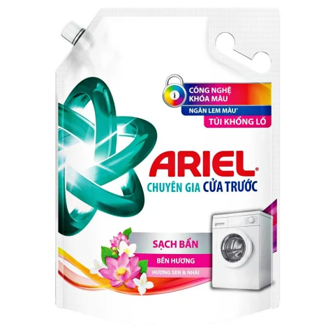Nước giặt Ariel cửa trước hương sen nhài túi  3.7kg