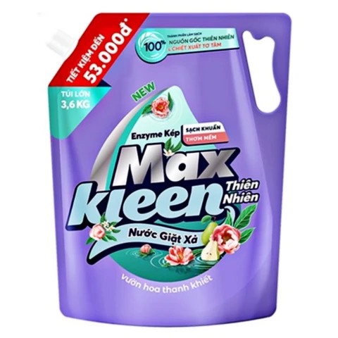Nước giặt Maxkleen   thiên nhiên túi  3.6kg