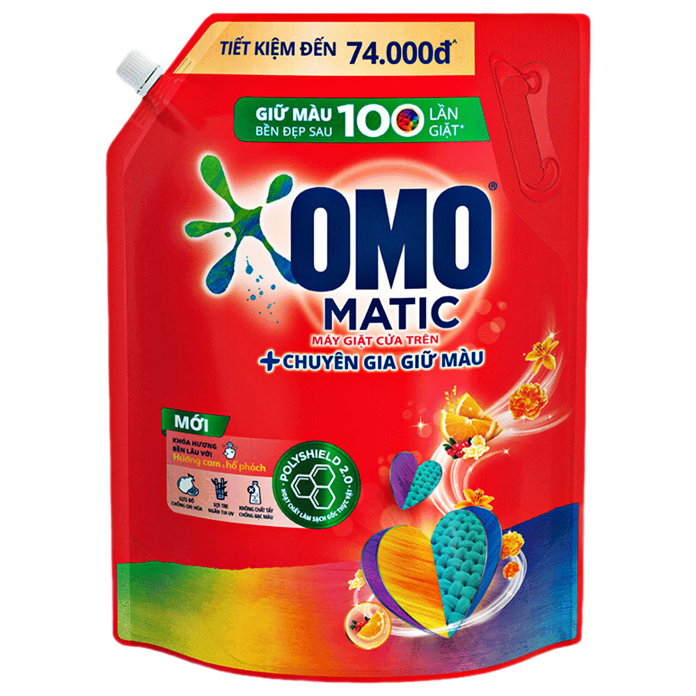 Nước giặt Omo  giữ màu cửa trên túi  3.6kg