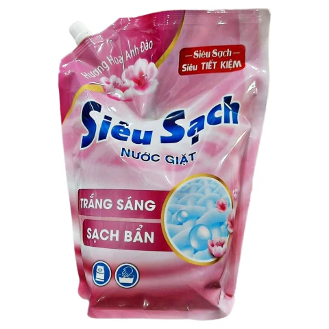Nước giặt Lix siêu sạch hương hoa anh đào túi  2.4kg