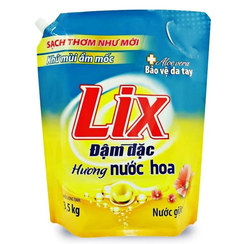 Nước giặt Lix hương nước hoa  túi  3.5kg