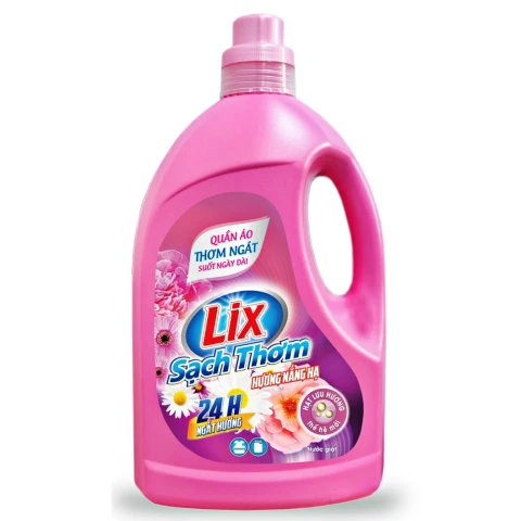 Nước giặt Lix sạch thơm hương nắng hạ can  3.3kg