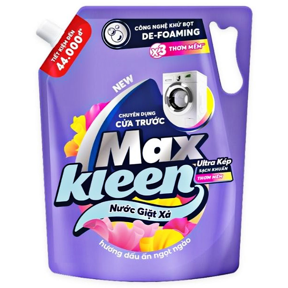Nước giặt Maxkleen cửa trước dấu ấn ngọt ngào túi  3.6kg