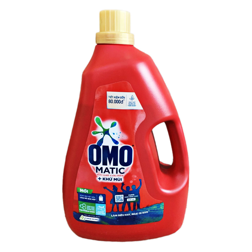 OMO NG Cửa Trên sạch thơm vượt trội 2.7kg/4 chai