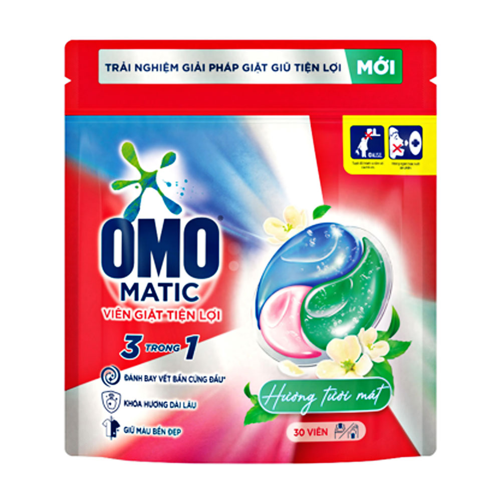 Viên giặt  OMO 3 in1 Hương Tươi Mát  315G